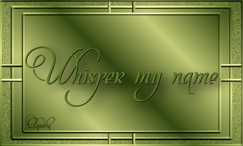 Titel Les : Whisper my name  van Sille