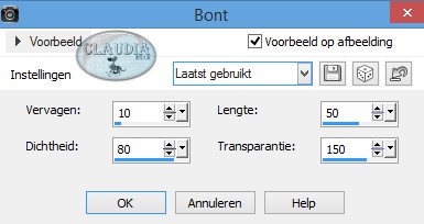 Instellingen Textuureffect - Bont