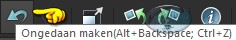 Druk nu 1 x op het "Ongedaan maken pijltje"