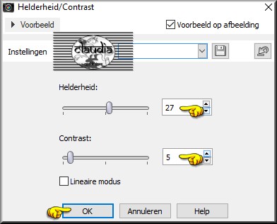 Aanpassen - Helderheid en contrast - Helderheid/contrast