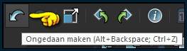Klik nu 3 x op het "Ongedaan maken" pijltje