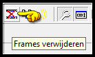 Klik nu 1 x op het icoontje "Frames verwijderen"