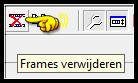 Klik nu 1 x op het icoontje "Frames verwijderen"