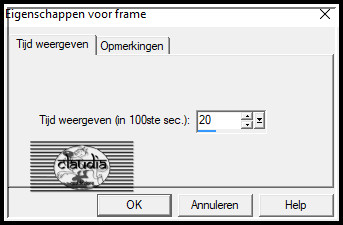 Animatie - Eigenschappen voor frame