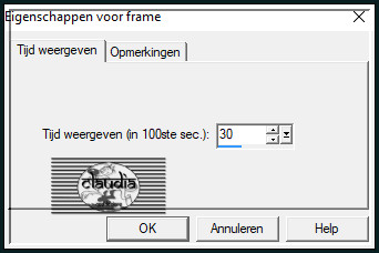 Animatie - Eigenschappen voor frame