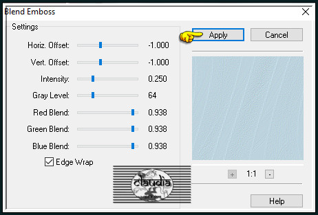 Effecten - Insteekfilters - FM Tile Tools - Blend Emboss