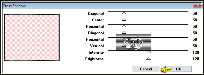 Effecten - Insteekfilters - Graphics Plus - Cross Shadow