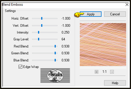 Effecten - Insteekfilters - FM Tile Tools - Blend Emboss