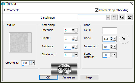 Effecten - Textuureffecten - Textuur : Textuur = Corel_15_014 of Canvas Fijn