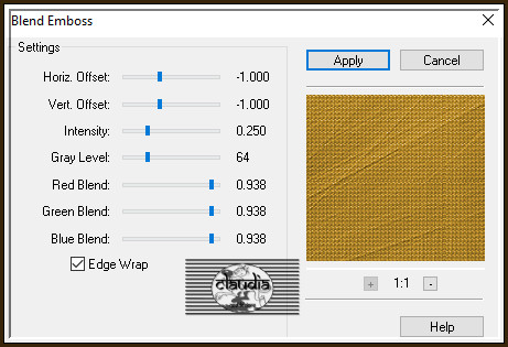 Effecten - Insteekfilters - FM Tile Tools - Blend Emboss