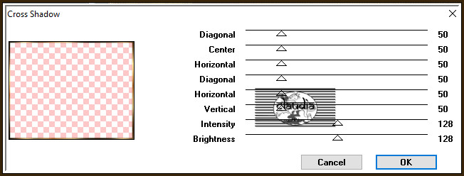 Effecten - Insteekfilters - Graphics Plus - Cross Shadow