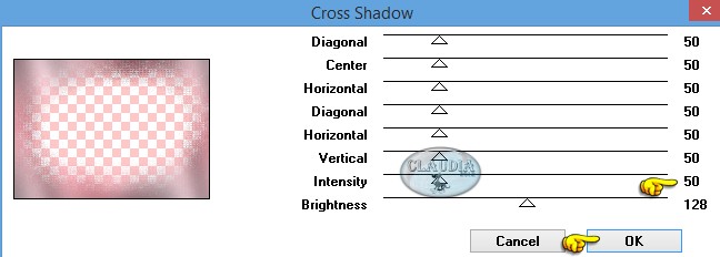 Effecten - Insteekfilters - Graphics Plus - Cross Shadow