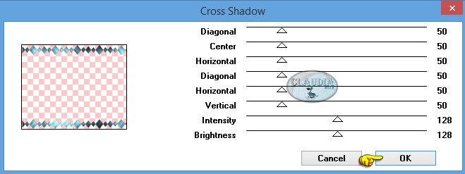 Effecten - Insteekfilters - Graphics Plus - Cross Shadow