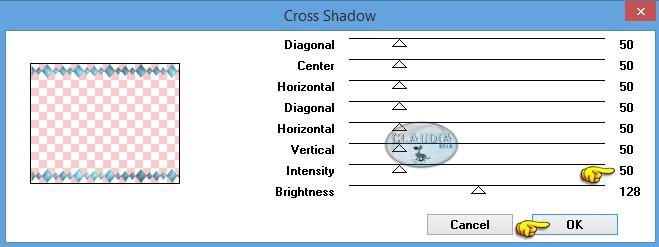 Effecten - Insteekfilters - Graphics Plus - Cross Shadow