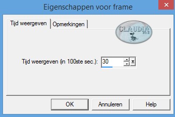 Animatie - Eigenschappen voor frame