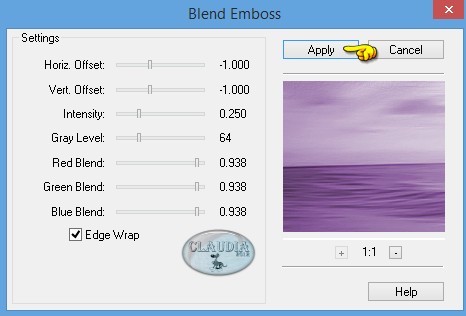 Effecten - Insteekfilters - FM Tile Tools - Blend Emboss