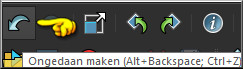 Klik 1 x op het "Ongedaan maken" pijltje