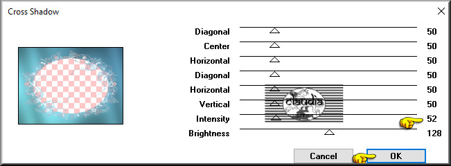 Effecten - Insteekfilters - Graphics Plus - Cross Shadow