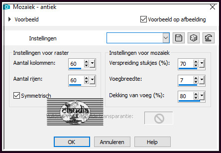 Effecten - Textuureffecten - Mozaïek - antiek