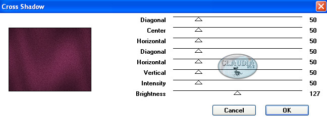 Effecten - Insteekfilters - Graphics Plus - Cross Shadow