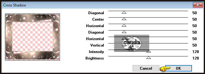 Effecten - Insteekfilters - Graphics Plus - Cross Shadow