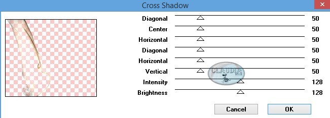 Effecten - Insteekfilters - Graphics Plus - Cross Shadow