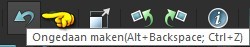 Klik 1 x op het "Ongedaan maken pijltje"