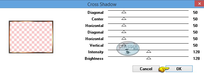 Effecten - Insteekfilters - Graphics Plus - Cross Shadow