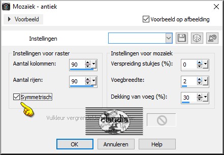 Effecten - Textuureffecten - Mozaïek - antiek