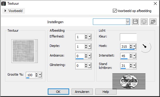 Effecten - Textuureffecten - Textuur : Arcering fijn