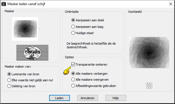 Lagen - Masker laden/opslaan - Masker laden vanaf schijf : !CIRCLE6