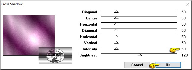 Effecten - Insteekfilters - Graphics Plus - Cross Shadow