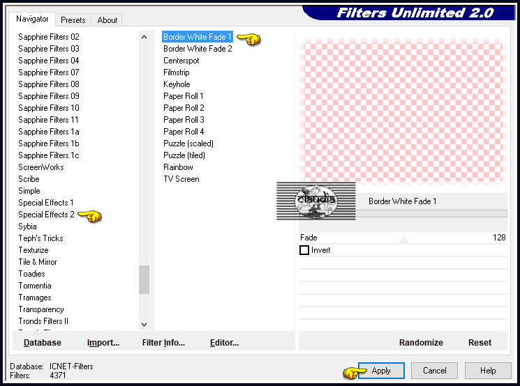 Effecten - Insteekfilters - <I.C.NET Software> - Filters Unlimited 2.0 - Special Effects 2 - Border White Fade 1