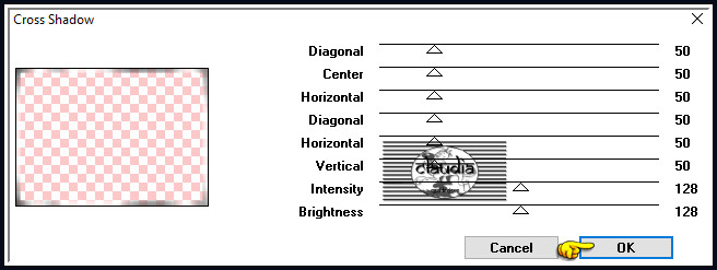 Effecten - Insteekfilters - Graphics Plus - Cross Shadow