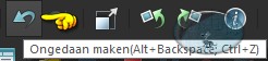 Klik nu 2 x op het "Ongedaan maken pijltje"