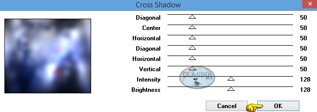 Effecten - Insteekfilters - Graphics Plus - Cross Shadow