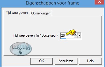 Animatie - Eigenschappen voor frame