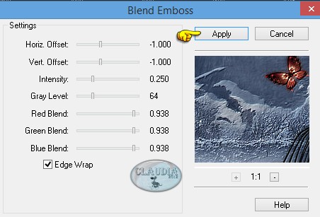 Effecten - Insteekfilters - FM Tile Tools - Blend Emboss