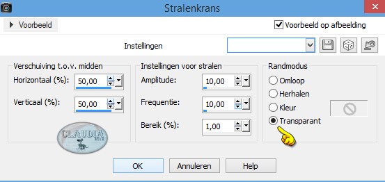 Effecten - Vervormingseffecten - Stralenkrans