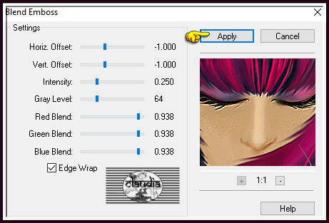 Effecten - Insteekfilters - FM Tile Tools - Blend Emboss