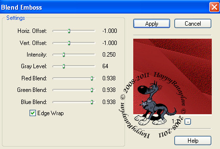 Effecten - Insteekfilters - FM Tile Tools - Blend Emboss