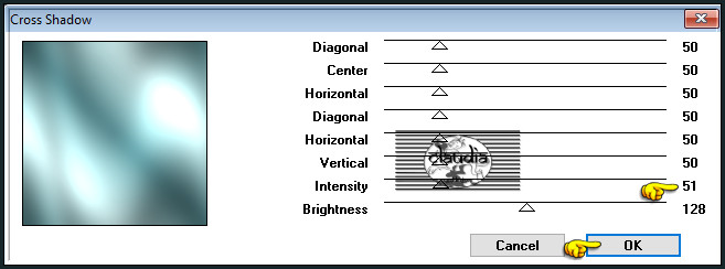 Effecten - Insteekfilters - Graphics Plus - Cross Shadow