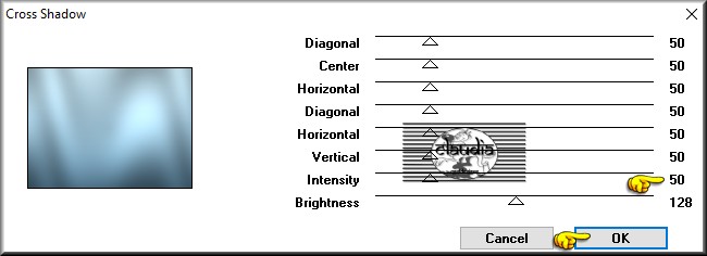 Effecten - Insteekfilters - Graphics Plus - Cross Shadow