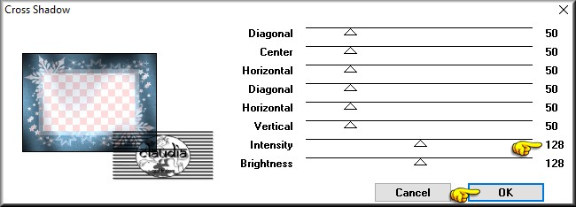 Effecten - Insteekfilters - Graphics Plus - Cross Shadow