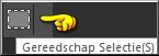 Activeer het Selectiegereedschap (toets S op het toetsenbord) - Rechthoek