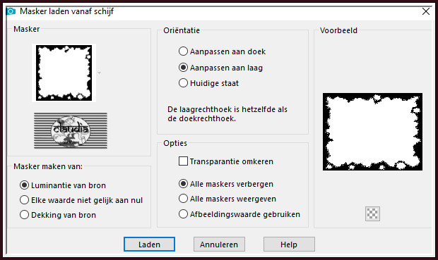 Lagen - Masker laden/opslaan - Masker laden vanaf schijf :