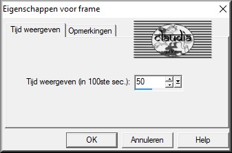 Animatie - Eigenschappen voor frame