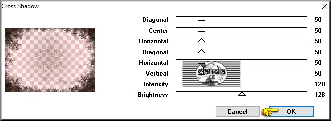 Effecten - Insteekfilters - Graphics Plus - Cross Shadow 