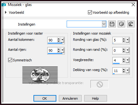 Effecten - Textuureffecten - Mozaïek - glas :