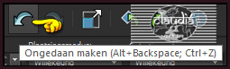 Klik 1 x op het "Ongedaan maken" pijltje :